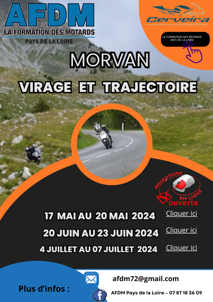 Affiche des stages virages et trajectoires formation post permis